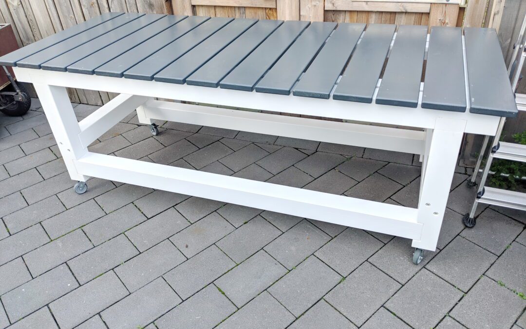 Eigenbau Outdoor-Arbeitstisch – robust, funktional & langlebig