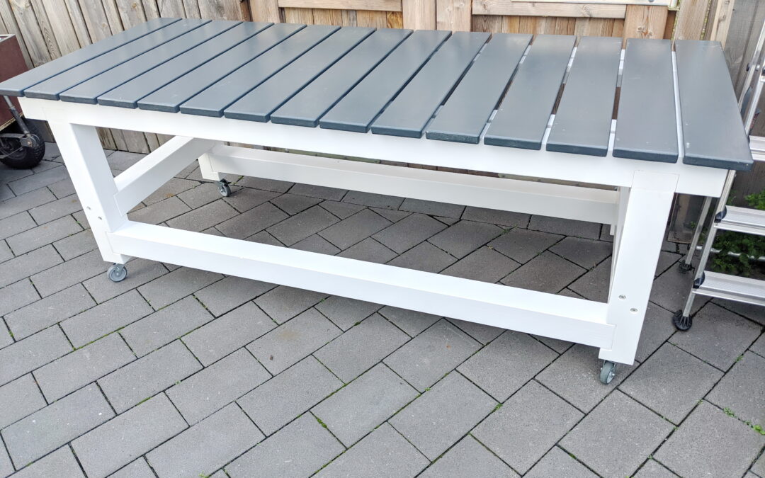 Eigenbau Outdoor-Arbeitstisch – robust, funktional & langlebig