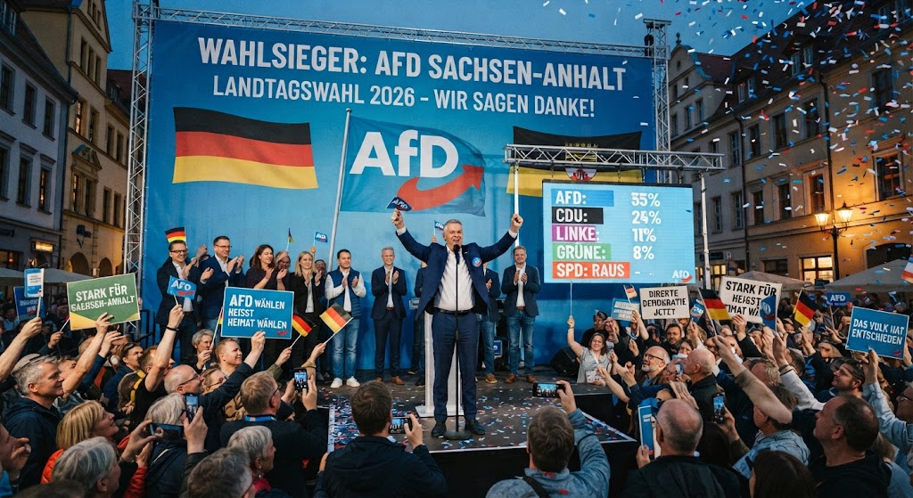 Afd gewinnt AfD Sachsen-Anhalt mit 55 Prozent